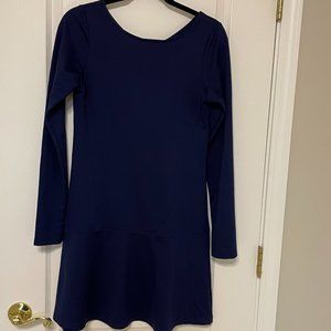LOLE IRENE Marine blue drop waist dress size Small